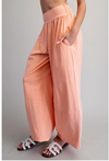 Mineral Washed Wide Leg Pants