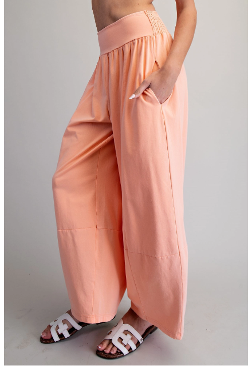 Mineral Washed Wide Leg Pants