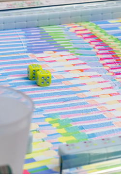 Bright Abstract Neoprene Mahjong Mat