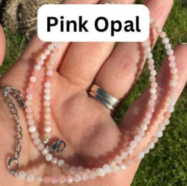 3mm Faceted Gemstone Necklace