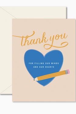 Filling Our Hearts Teacher Greeting Card
