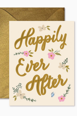 Happily Ever After Wedding Greeting Card