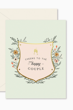 Cheers To the Happy Couple Wedding Greeting Card