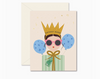 Birthday Queen Brunette Greeting Card