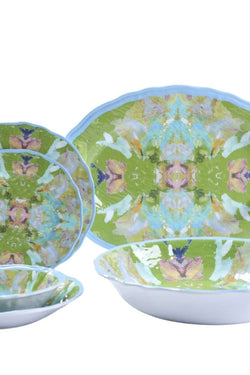 Stained Glass Green Melamine Dinnerwear