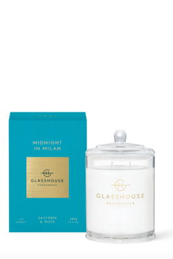 2.1 oz. Midnight in Milan , Glasshouse Candle