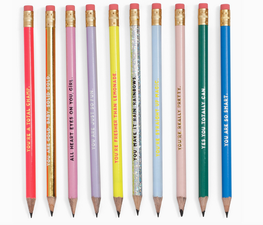 Compliment Pencil Set , Assorted Set of Ten