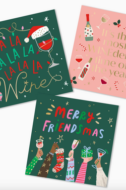 Christmas Cocktail Napkins | Merry Friendsmas