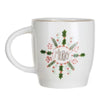 14 oz. Stoneware Holiday Mug With Gold Rim