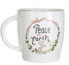 14 oz. Stoneware Holiday Mug With Gold Rim