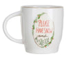 14 oz. Stoneware Holiday Mug With Gold Rim