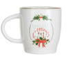 14 oz. Stoneware Holiday Mug With Gold Rim