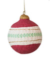 Handmade Paper Mache Ornament w/ Metallic Gold Details