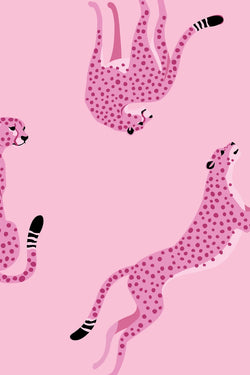 Flirty Leapards Mat in Preppy Pink - Bespoke Mahjong