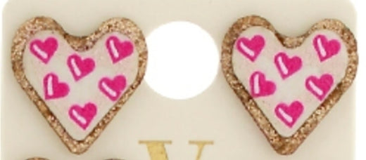 Glitter Heart Stud Earring