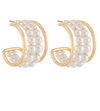 Pearl Wire Hoops