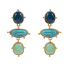 Oval Stone Drop Earrings