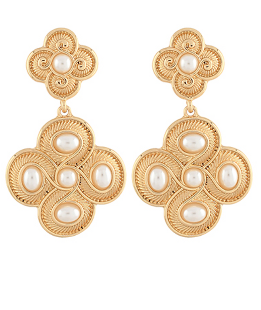 Chunky Pave Clover Earrings