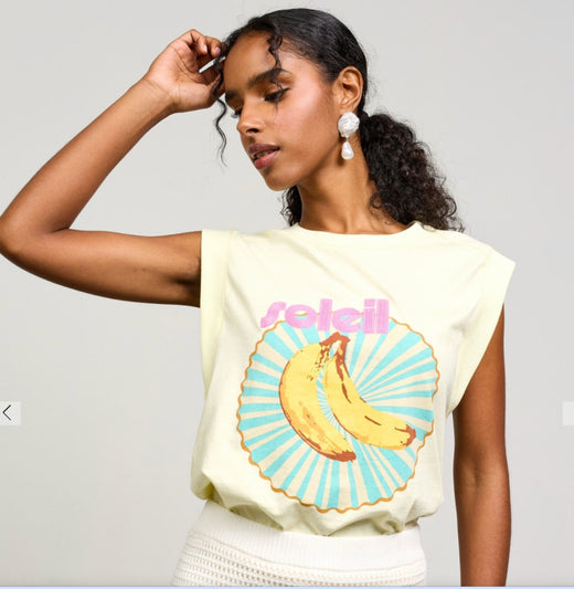 Printed Sleeveless Soleil Tee