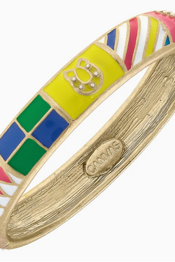 Triple Crown Jockey Silks Sculpted Hinge Bangle