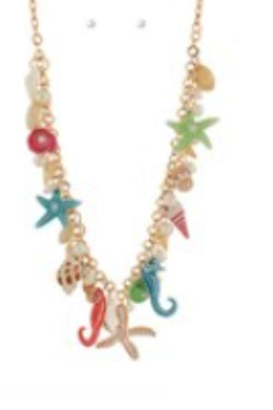 Starfish & Sealife Charm Necklace