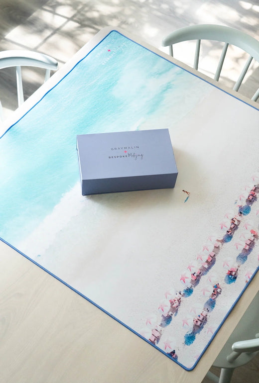 Gray Malin Beach Club Mahjong Tiles - Cabana Blue