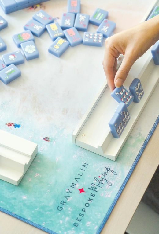 Gray Malin Beach Club Mahjong Tiles - Cabana Blue