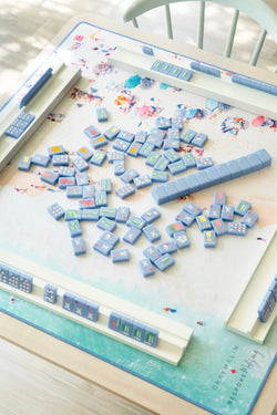 Gray Malin Beach Club Mahjong Tiles - Cabana Blue