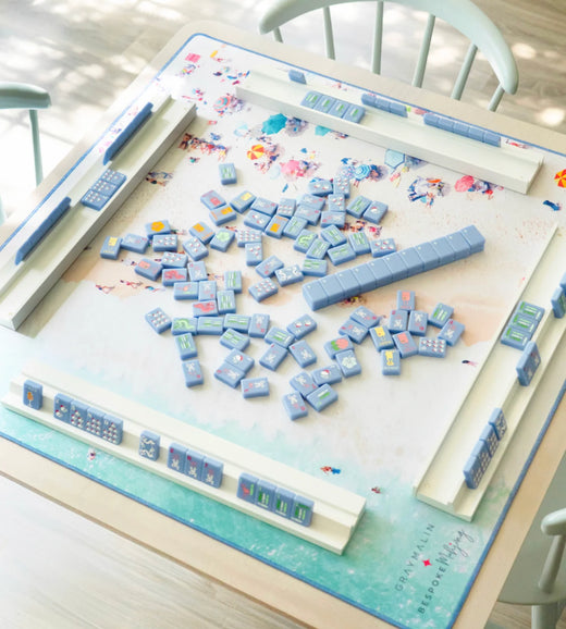 Gray Malin Beach Club Mahjong Tiles - Cabana Blue