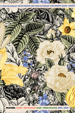 Vintage Floral Mat- Bespoke Mahjong