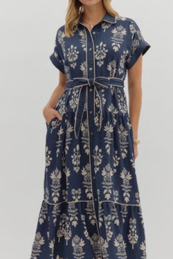 Floral Button Up Maxi Dress