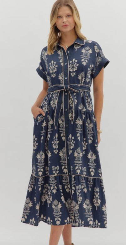 Floral Button Up Maxi Dress