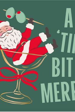Christmas Funny Cocktail Napkins | A Tini Bit Merry