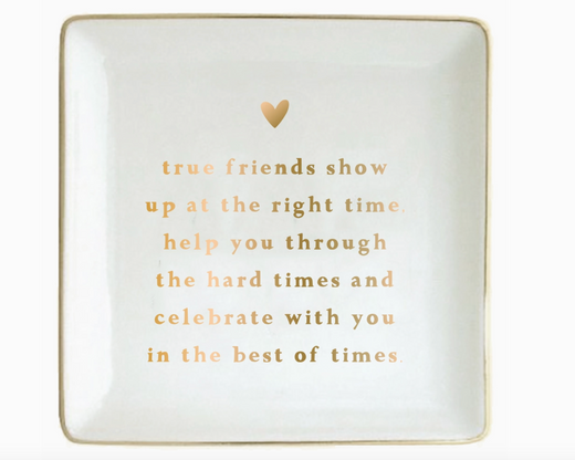 Friendship Ceramic Trinket Tray