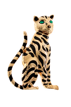 Striped Sitting Tiger Pin