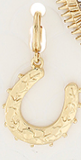 Gold Horseshoe Charm