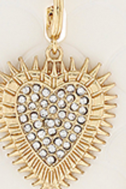 Diamond Gold Heart Charm