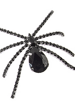 Crystal Spider Pin