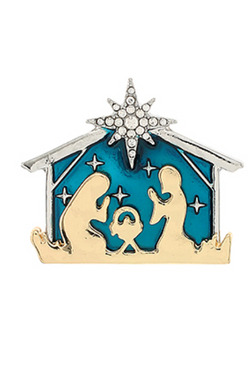 Christmas Nativity Scene Pin