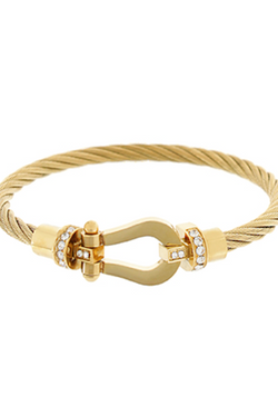 Horsebit Wire Bangle Bracelet