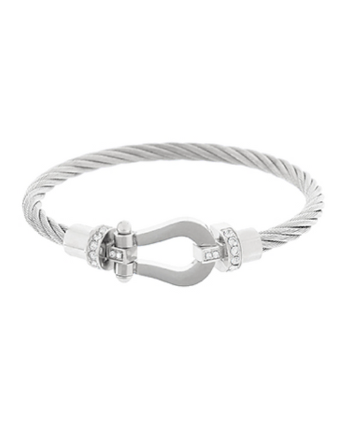 Horsebit Wire Bangle Bracelet