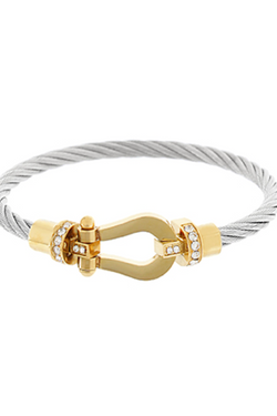 Horsebit Wire Bangle Bracelet