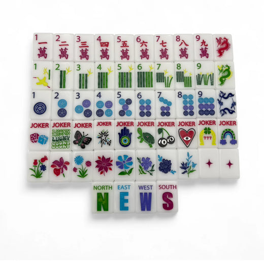 Lucky Charms Mahjong Tiles by Bespoke - Bright White