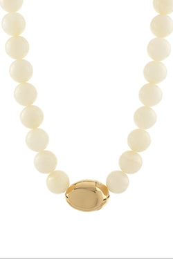 Marble Stone Ball Necklace