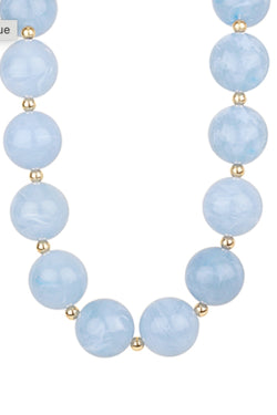 Marble Acrylic Bead Necklace