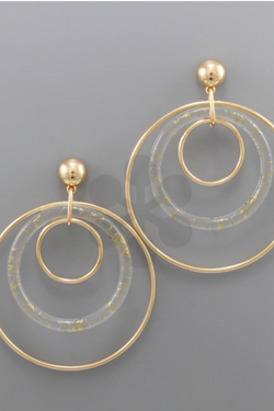 Lucite Multi Circle Earrings