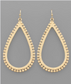Dot Trim Teardrop Earrings