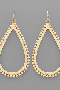 Dot Trim Teardrop Earrings