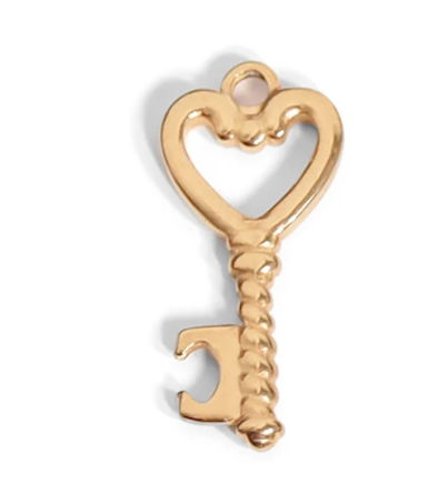 Heart Key Charm