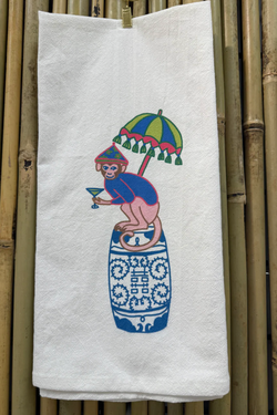Garden Stool Monkey Hand Towel